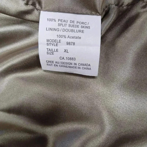 DC Collection Lined Suede Jacket Coat  Size XL - Picture 7 of 12